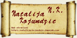 Natalija Kojundžić vizit kartica